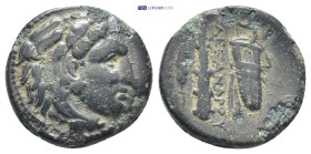 KINGS OF MACEDON. Alexander III 'the Great' (336-323). Ae. (17mm, 4.94 g) Miletus. Obv: Head of Herakles in lion's skin to right. Rev: ΑΛΕΞΑΝΔΡΟΥ. Bow...