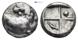 THRACE, Chersonesos. Circa 386-338 BC. AR Hemidrachm (12mm, 2.5 g). Forepart of lion right, head left / Quadripartite incuse square with alternating r...
