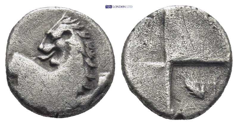 THRACE, Chersonesos. Circa 386-338 BC. AR Hemidrachm (13mm, 2.2 g). Forepart of ...