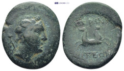 Thrace, Perinthos. Ae, (6.7 g, 24mm). 3rd century BC. Obv: Head of Dionysos, right, crowned with ivy. Rev: ΠΕΡΙΝ - ΘΙΩΝ. Conjoined foreparts of horses...