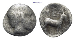 Troas. Neandria circa 400-300 BC. Obol AR (8mm., 0,4 g). Laureate head of Apollo to right / NEAN, ram standing right.