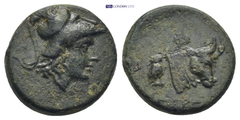 MYSIA. Pergamon. (310-282 BC).AE (4.73 Gr. 16mm.) Helmeted head of Athena right....