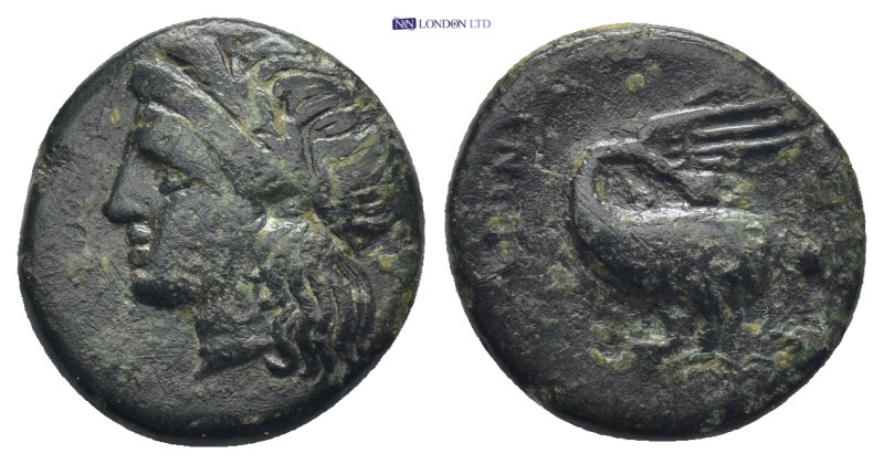 IONIA. Leukai. Ae (15mm, 2.9 g) (Circa 350-300 BC). Herakleides, magistrate. Obv...