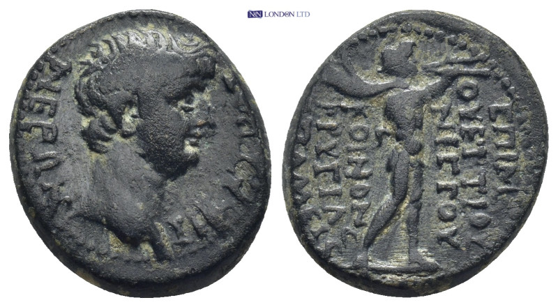 PHRYGIA. Apameia. Nero, 54-68. (5.5 Gr. 19mm.)
 Bare head of Nero to right. 
Rev...