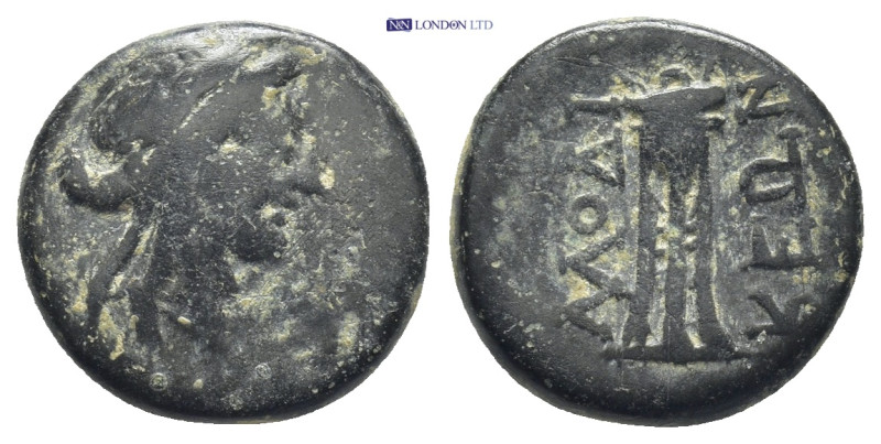 Phrygia, Laodikeia. 1st century B.C. AE (15mm, 3.6 g) Laureate head of Apollo ri...