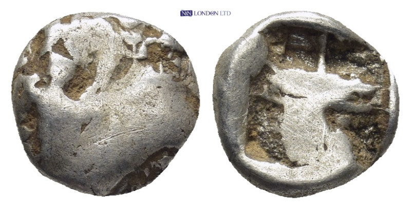 Caria, uncertain mint AR Diobol. (10mm, 1.8 g) Late 6th–early 5th centuries BC. ...