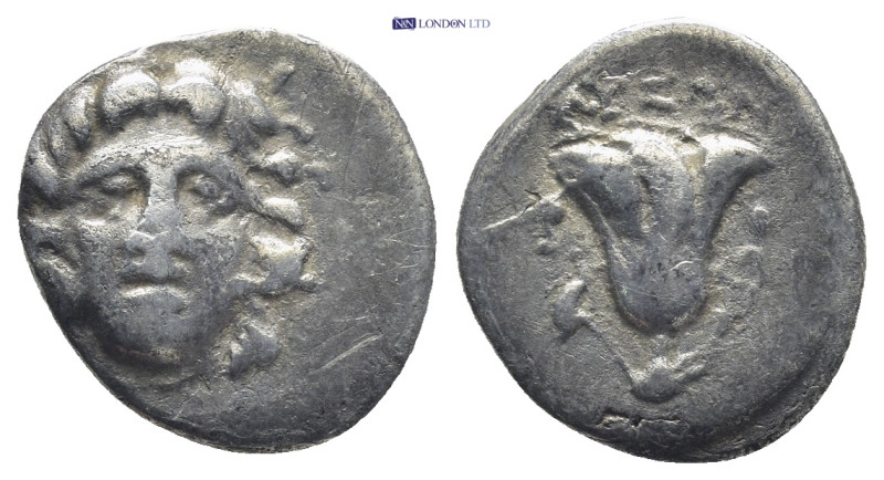 Islands of Caria, Rhodos. Rhodes. 275-250 B.C. AR drachm (15mm, 2.42 g). Helios ...