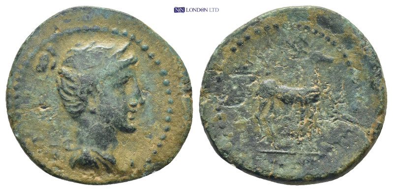 LYCIAN LEAGUE. Circa 27-23 BC. AE (Bronze, 20mm, 4.0 g), Myra-Masikytes. Head of...