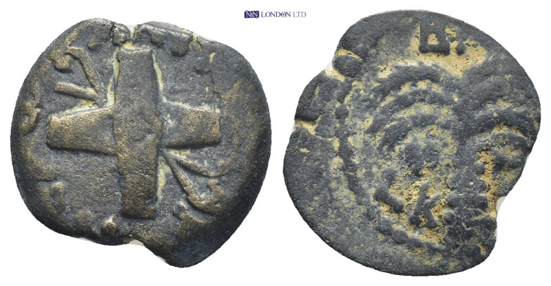 Judaea, Procurators. Antonius Felix. 52-59 B.C. AE prutah (16mm, 2.1 g). Jerusal...