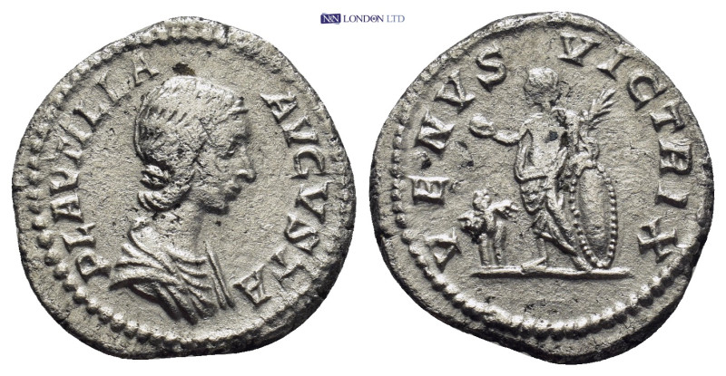 Plautilla AD 202-205. Rome Denar AR (19mm., 2.5 g). PLAVTILLA AVGVSTA, draped bu...