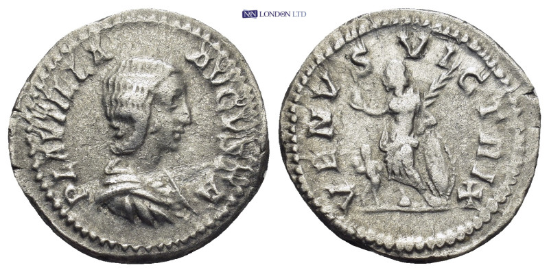 Plautilla AD 202-205. Rome Denar AR (20mm., 2.5 g). PLAVTILLA AVGVSTA, draped bu...