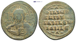 Anonymous Folles. Time of Basil II & Constantine VIII, circa 976-1025. Æ Follis (32mm, 10.64 g). Constantinople mint. Facing bust of Christ Pantocrato...