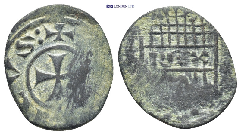 Lusignan Kingdom of Cyprus. Henry I.(1218-1253). Ae. (19mm, 1.25 g) Obv : +hENRI...