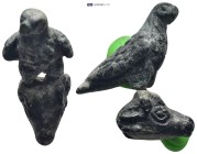 Roman Eagle Statuette (17.22 Gr. 34mm.) Roman ram head statue. (11.7 Gr. 20mm.) SOLD AS SEEN, NO RETURN!