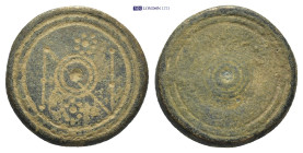 Byzantine Coin weights. 4th-5th centuries. Æ solidi weight (16mm, 4.33 g). circle type. N / Blank.