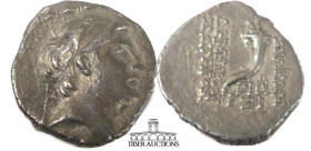 SELEUKID KINGS of SYRIA, Demetrios I Soter. 162-150 BC. AR Drachm. Antioch on the Orontes mint. Dated SE 160 (153/2 BC). Diademed head right / Cornuco...