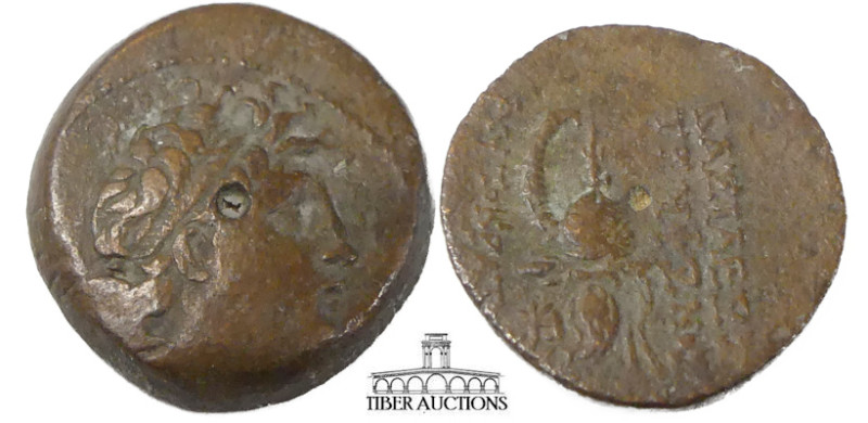 SELEUCID KINGS of SYRIA. Tryphon. 142-138 BC. Æ 18. Antioch mint (?) Diademed he...