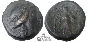 THESSALY, Thessalian League. Late 2nd-mid 1st centuries BC. Æ Trichalkon. Laureate head of Apollo right / Athena Itonia advancing right, holding shiel...