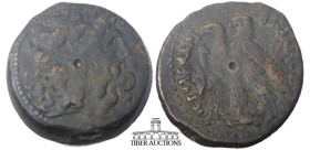 PTOLEMAIC KINGS of EGYPT. Ptolemy V or Ptolemy VI. 204-180 BC or 180-145 BC. Æ 31. Alexandria mint. Diademed head of Zeus-Ammon right, with small/norm...