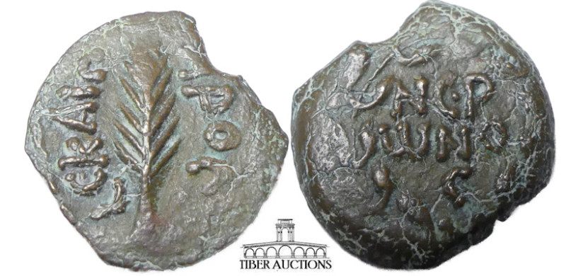 JUDAEA, Procurators. Porcius Festus. 59-62 CE. Æ Prutah. Jerusalem mint. Legend ...