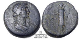 AEOLIS. Aegae. Pseudo-autonomous issue. Æ Hemiassarion. Oul. Polemon, agonothetes. ΙЄΡΑ ϹΥΝΚΛΗΤΟϹ Draped bust of the Senate to right / [ЄΠΙ ΑΓΩ] ΟΥΛ [...