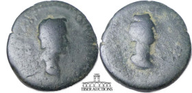 CILICIA, Flaviopolis-Flavias. Antoninus Pius, with Faustina Senior. AD 138-161. Æ 22. Bare bust of Antoninus Pius right / Draped bust of Faustina Seni...