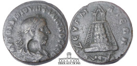 COMMAGENE , Zeugma. Philip II. AD 247-249. Æ 30. Laureate, draped, and cuirassed bust right; c/m: eagle right within circular incuse / Tetrastyle temp...