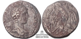 SELEUCIS and PIERIA, Antioch. Elagabalus. AD 218-222. BI Tetradrachm. Struck AD 219. Laureate, draped, and cuirassed bust right / Eagle standing facin...