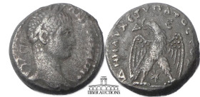 SELEUCIS and PIERIA, Antioch. Elagabalus. AD 218-222. BI Tetradrachm. Struck AD 219. Laureate, draped, and cuirassed bust right / Eagle standing facin...