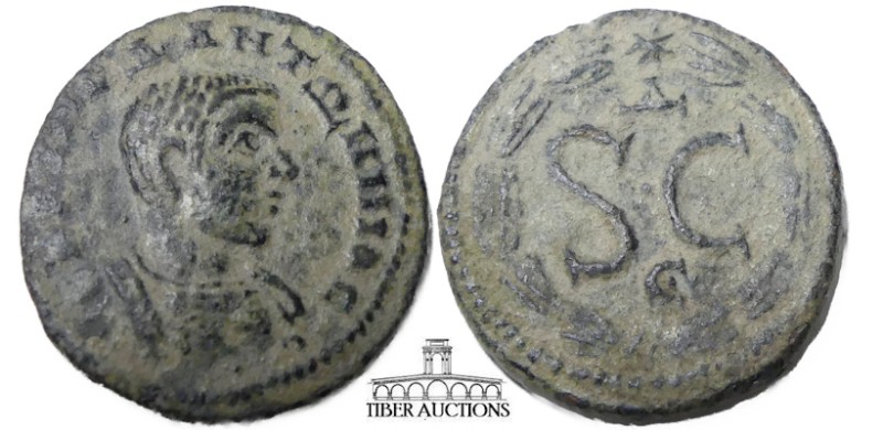 SELEUCIS and PIERIA, Antioch. Diadumenian, Æ As Caesar, AD 217-218. Æ As. Barehe...