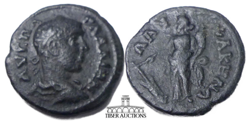 MYSIA, Lampsakos. Gallienus. Æ Assarion (?). AY K Π Λ ΓΑΛΛΙΗΝ Laureate, draped a...