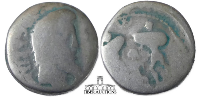L. Titurius L.f. Sabinus. 89 BC. AR Denarius. Rome mint. Bareheaded and bearded ...