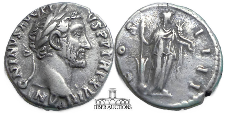 Antoninus Pius. AD 138-161. AR Denarius. Rome mint. Struck AD 153-154. Laureate ...