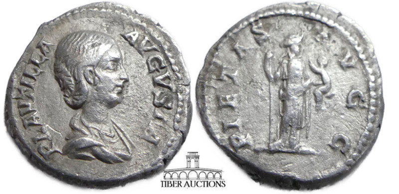 Plautilla. Augusta, AD 202-205. AR Denarius. Rome mint. Struck under Septimius S...