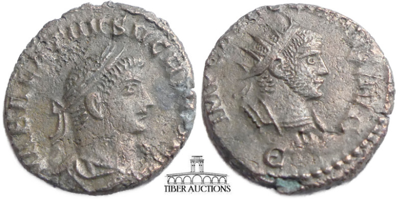 AURELIAN and VABALATHUS. AD 271-272 . BI Antoninianus. Antioch mint. IMP C AVREL...