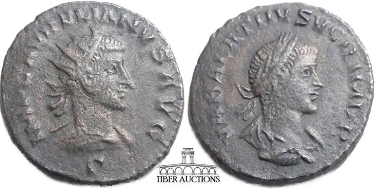 AURELIAN and VABALATHUS. AD 271-272 . BI Antoninianus. Antioch mint. IMP C AVREL...