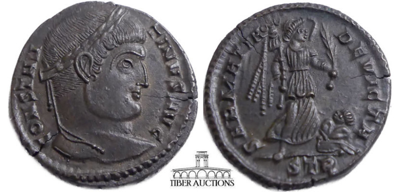 Constantine I. AD 307/310-337. Æ Follis. Treveri (Trier) mint, 2nd officina. Str...