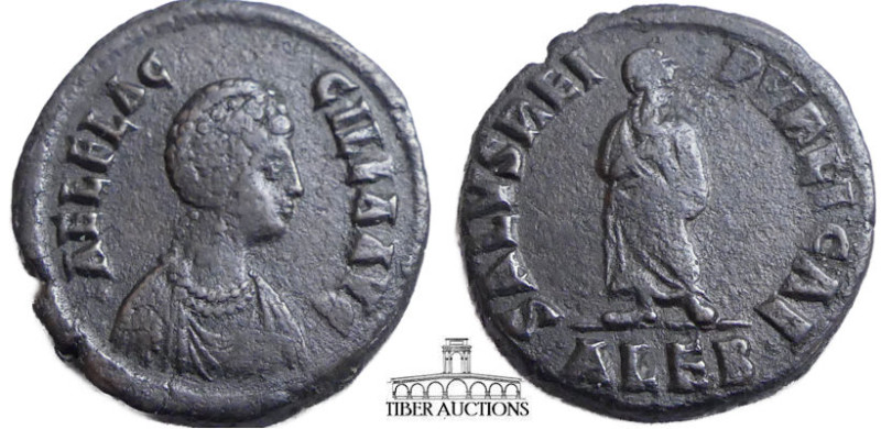 Aelia Flaccilla, as Augusta, AD 379-386/8. Æ 23. Alexandria mint. Diademed and d...