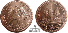 Bermania, Kingdom of. Æ Royal Tickling Ceremony Admission Token. PLAC:D:G:BER:REX.ORB:TER:NOS:IMP:, Pirate ship Soggy Bear / PLACIBO DVM TITILLO (With...