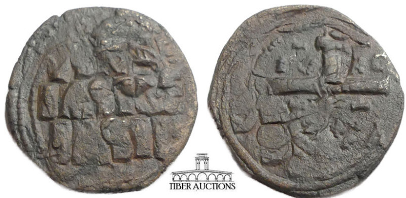 Nicephorus Basilacius, usurper, 1078. Æ Follis , Thessalonica. Nimbate bust of C...