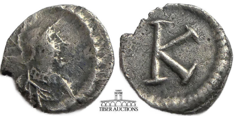 Anonymous. temp. Justinian I, circa 530. AR Third Siliqua or Scripulum. Constant...