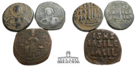 Three Mid grade Byzantine coins from the DBR collection. 25.18 g.