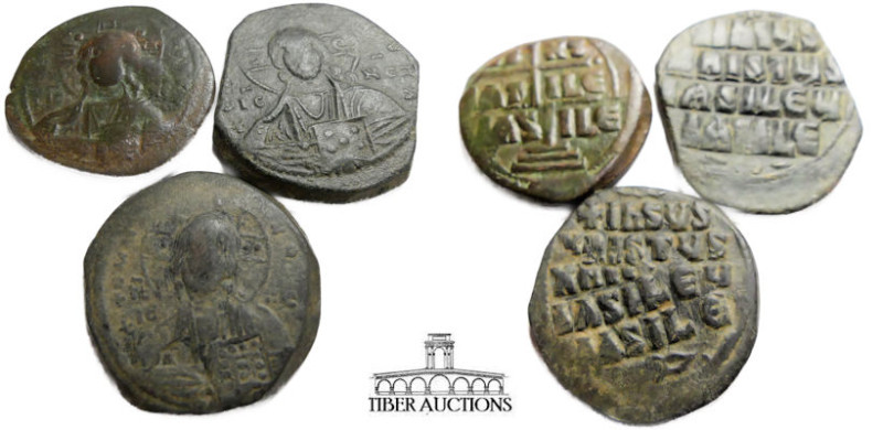 Three Mid grade Byzantine coins from the DBR collection. 33.70 g.