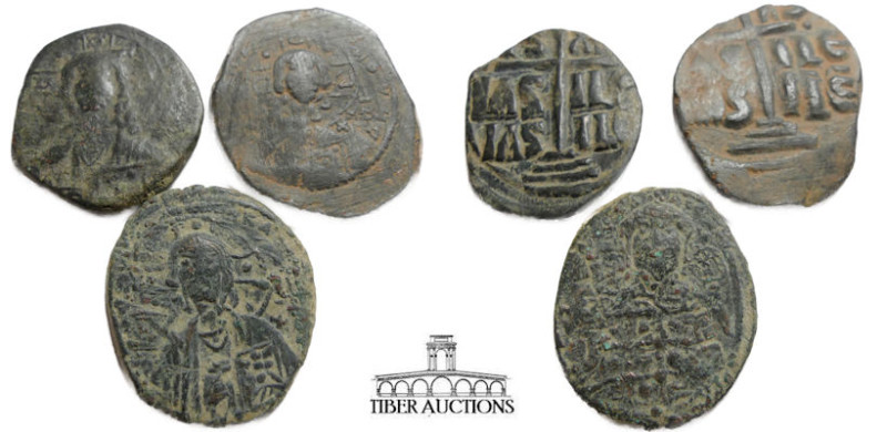 Three Mid grade Byzantine coins from the DBR collection. 29.30 g.