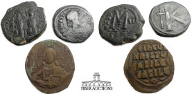 Three Mid grade Byzantine coins from the DBR collection. 32.13 g.