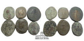 6 Roman Coins. 5 Sestertii & 1 As. 124 g.