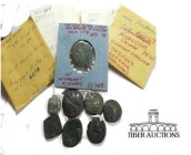 8 assorted attributed Greek bronze coins. 29 g.