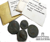 4 assorted attributed Roman bronze coins. 33 g.