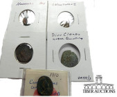 5 assorted attributed Roman bronze coins. 25 g.