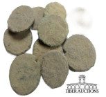 10 Uncleaned Roman bronze coins. 23 g.